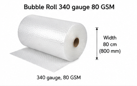 Bubble Roll 340 gauge 80 GSM