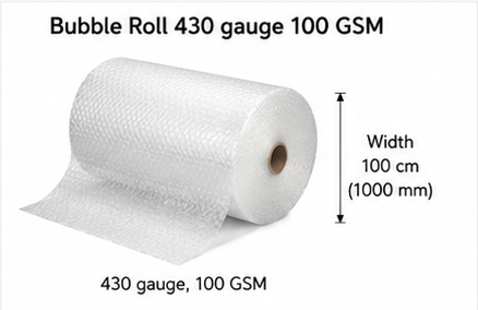 Bubble Roll 430 gauge 100 GSM