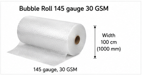 Bubble Roll 145 gauge 30 GSM