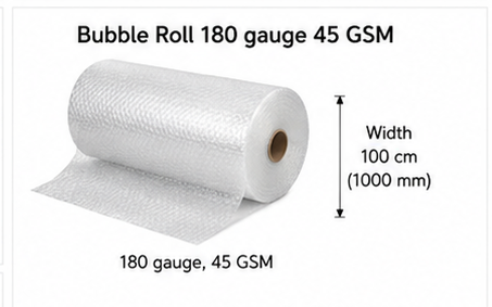 Bubble Roll 180 gauge 45 GSM