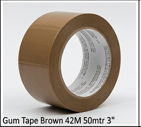 Gum Tape Brown 42M 50mtr 3"