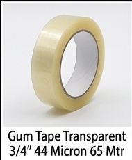 Gum Tape Transparent 3/4" 44 Micron 65 Mtr