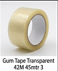 Gum Tape Transparent 42M 45mtr 3"