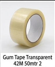 Gum Tape Transparent 42M 50mtr 2"