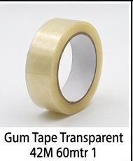 Gum Tape Transparent 42M 60mtr 1"