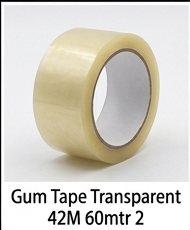 Gum Tape Transparent 42M 60mtr 2"