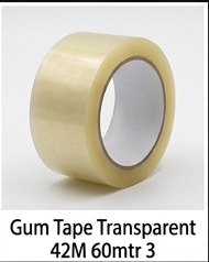 Gum Tape Transparent 42M 60mtr 3"