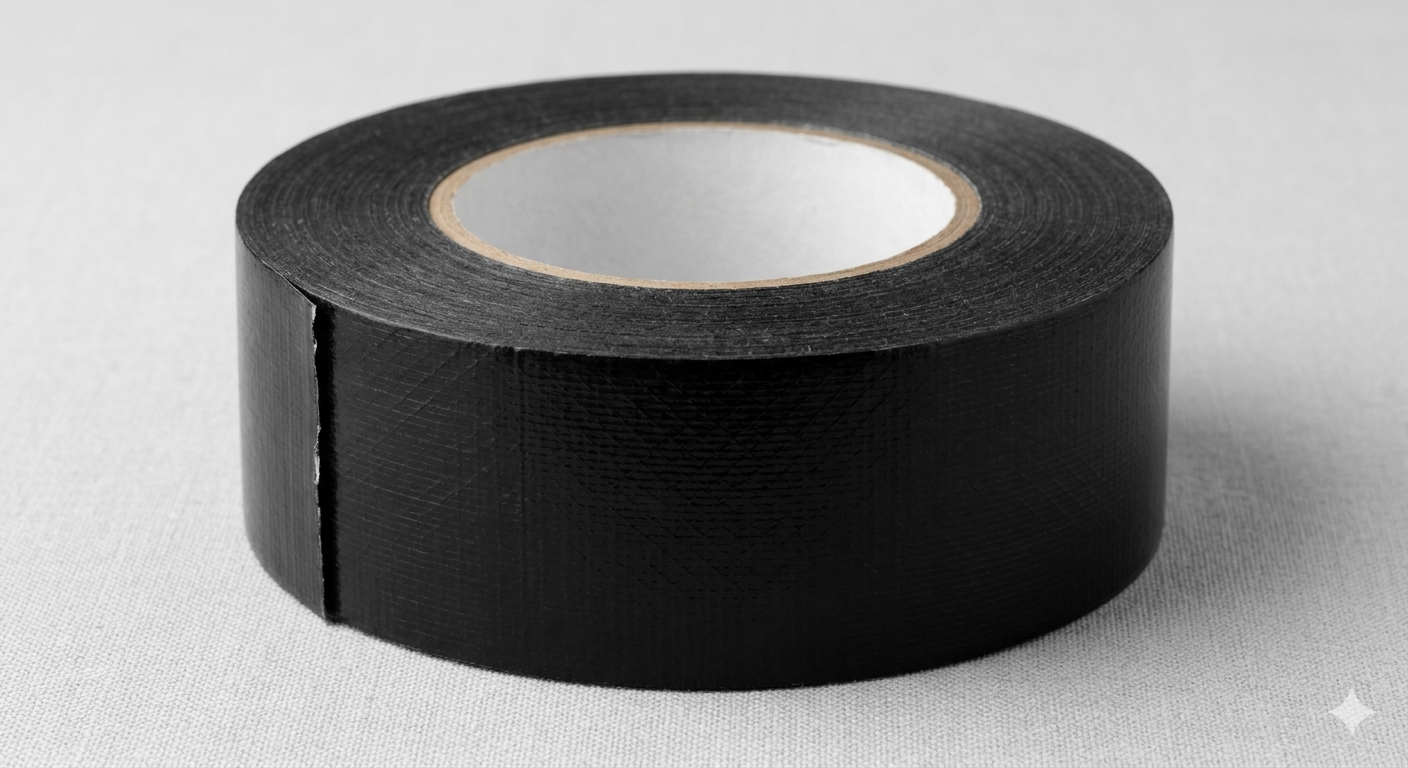 Gum tape black 2" 65mtrs