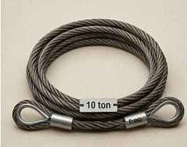 Wire Rope 5 mtr Length, 10 ton Capacity