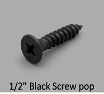 1/2" Black Screw pop