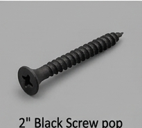 2" Black Screw pop