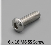 6 x 16 M6 SS Screw