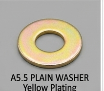 A5.5 PLAIN WASHER Yellow Plating