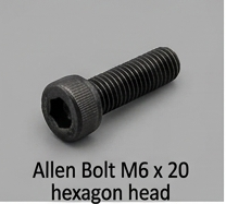Allen Bolt M6 x 20 hexagon head