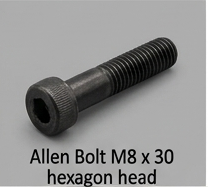 Allen Bolt M8 x 30 hexagon head