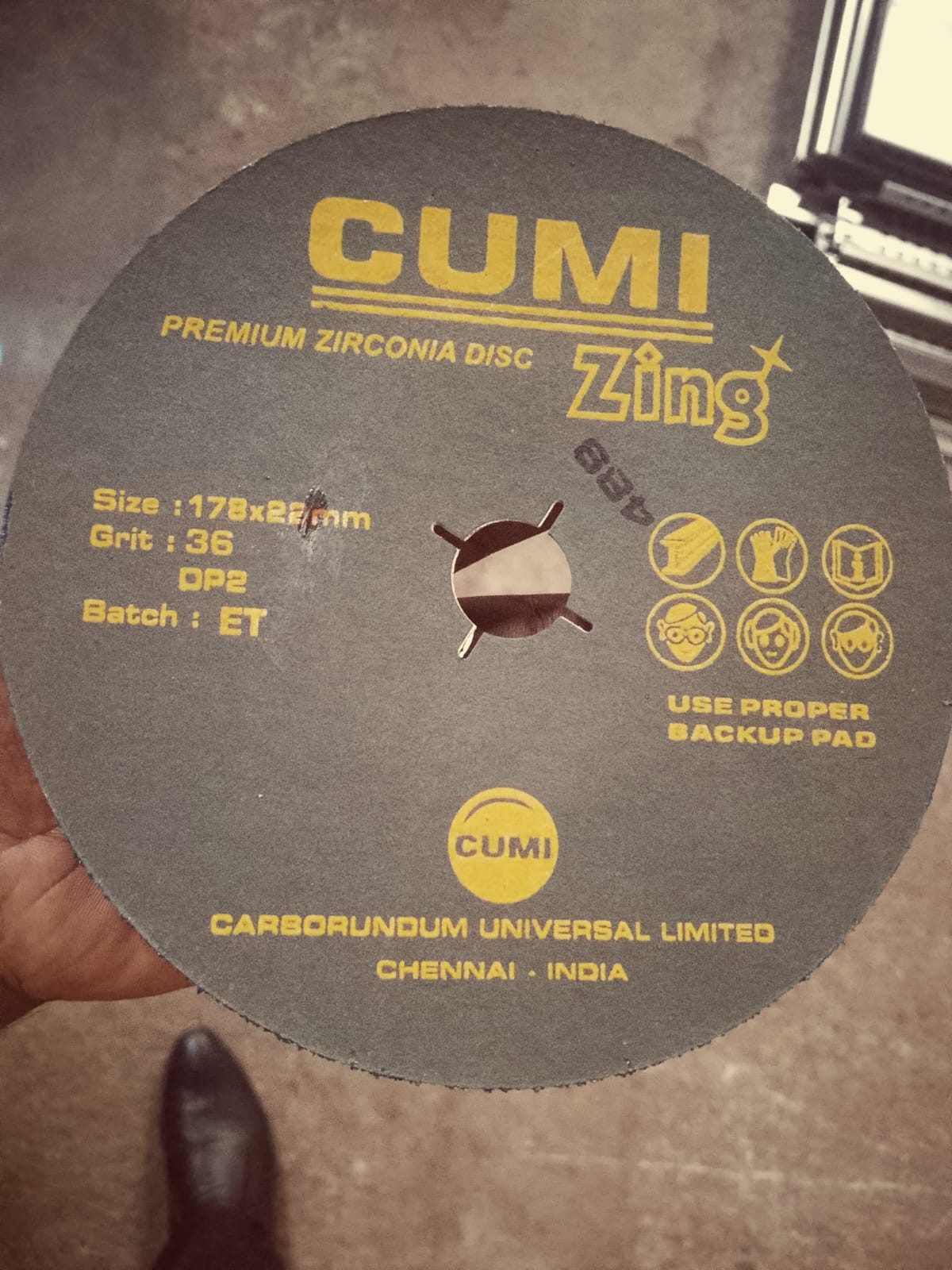 Fiber Disc 7" G36 Cumi Brand